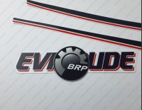 Evinrude 175HP E-tec White Cowl Outboard Decal Kit